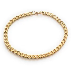 12 Inch Plated Gold Stainless Steel Anklet 9x6mm Cuban Style Ankle Bracelet Chain Flat Comfortable Links Gift Boxed Plus Size