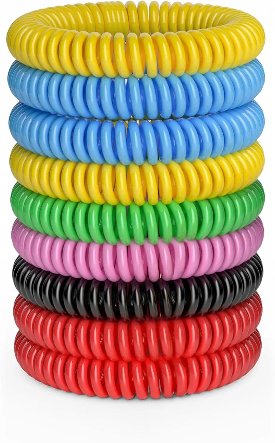 12 Pack Mosquito Bracelets, Mosquito Bands for Adults and Kids with Individually Wrapped & DEET Free, Natural and Waterproof Wristbands Citronella Bracelets for Camping Hiking