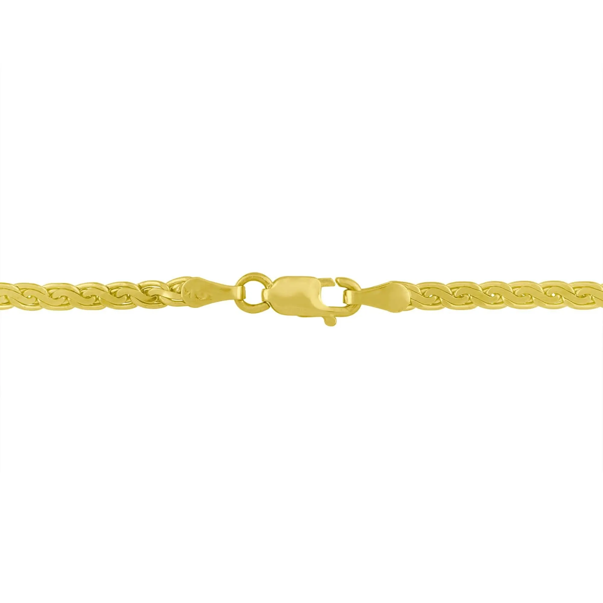 14K Two-Tone Gold Diamond V Pendant Necklace with 1/4 Carat Princess Cuts