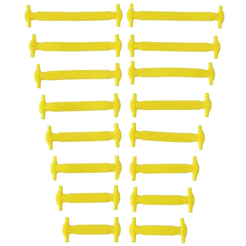 16pcs Silicone Shoelaces No Tie,12 colors Elastic Lace Hickies Alternatives