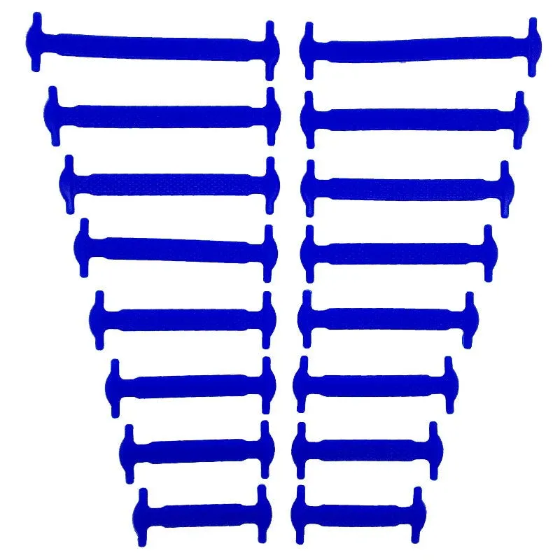 16pcs Silicone Shoelaces No Tie,12 colors Elastic Lace Hickies Alternatives