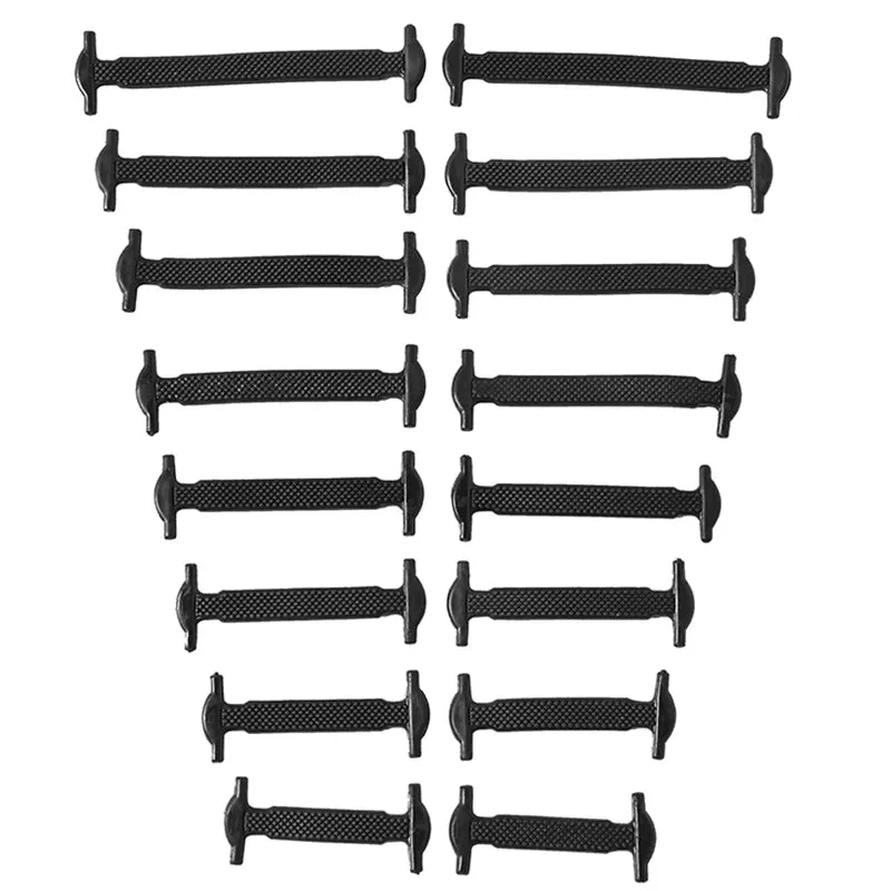 16pcs Silicone Shoelaces No Tie,12 colors Elastic Lace Hickies Alternatives