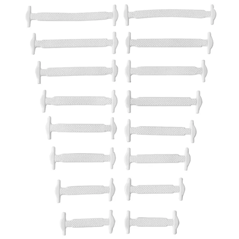 16pcs Silicone Shoelaces No Tie,12 colors Elastic Lace Hickies Alternatives
