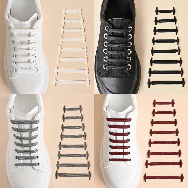 16pcs Silicone Shoelaces No Tie,12 colors Elastic Lace Hickies Alternatives