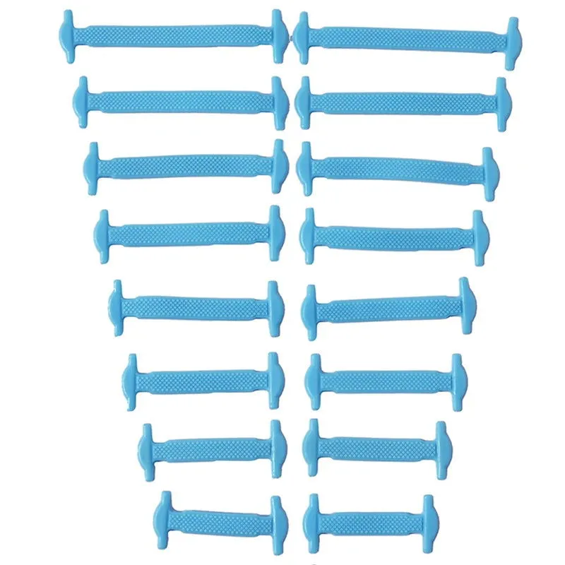 16pcs Silicone Shoelaces No Tie,12 colors Elastic Lace Hickies Alternatives