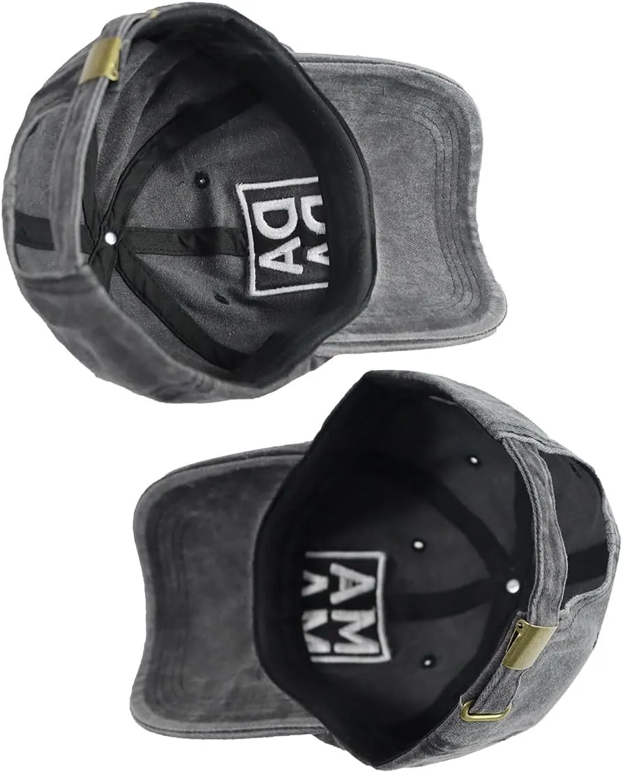 2 Pcs Dada Mama Hats, Embroidered Adjustable Cotton New Parents Couples Baseball Caps for Dad Mom