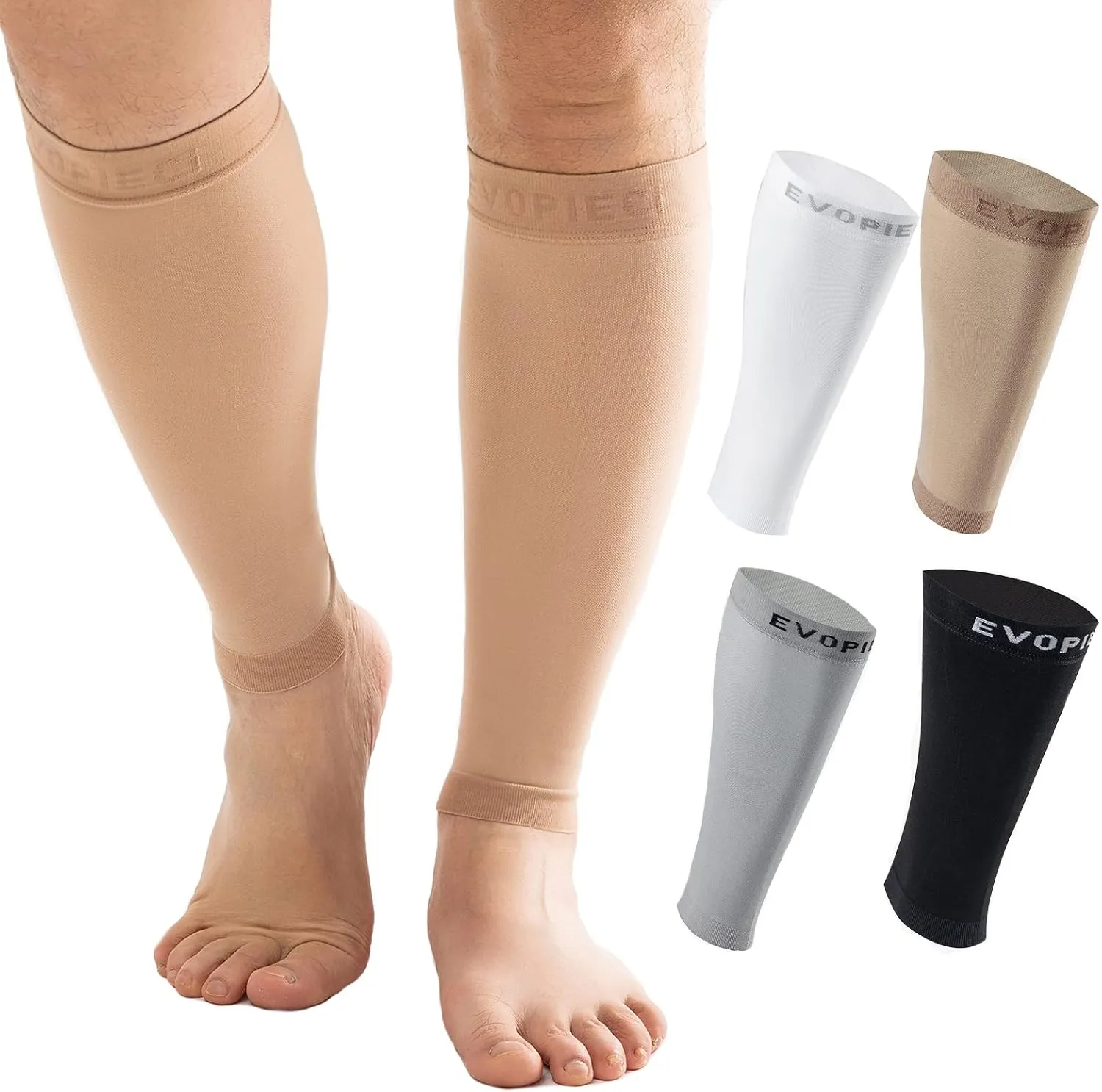 20-30mmHg 1 Pair Calf Compression Sleeve Men and Women Wide Brace for Leg Support Shin Splint Pain Relief