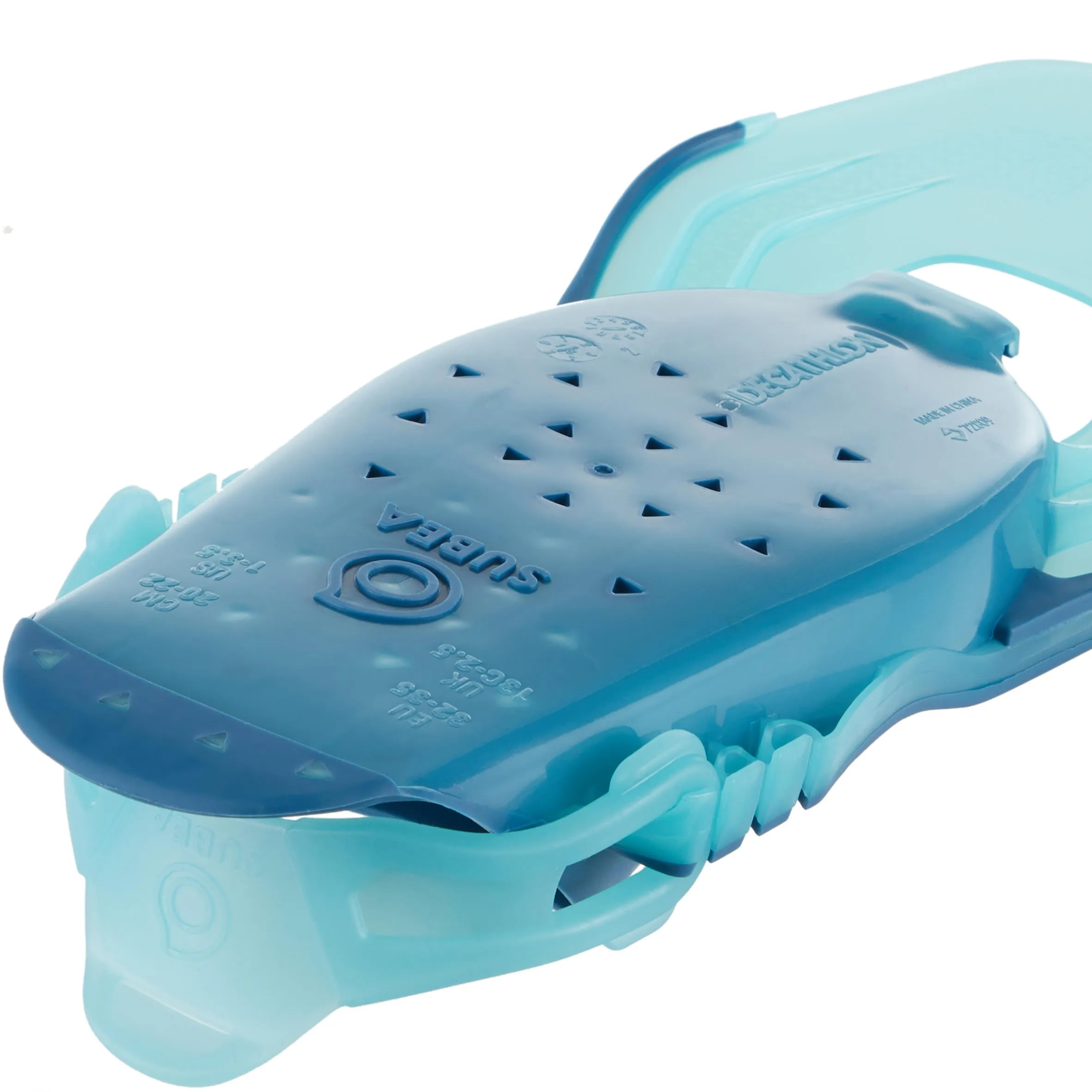 Adjustable snorkeling fins for children blue 100 Subea