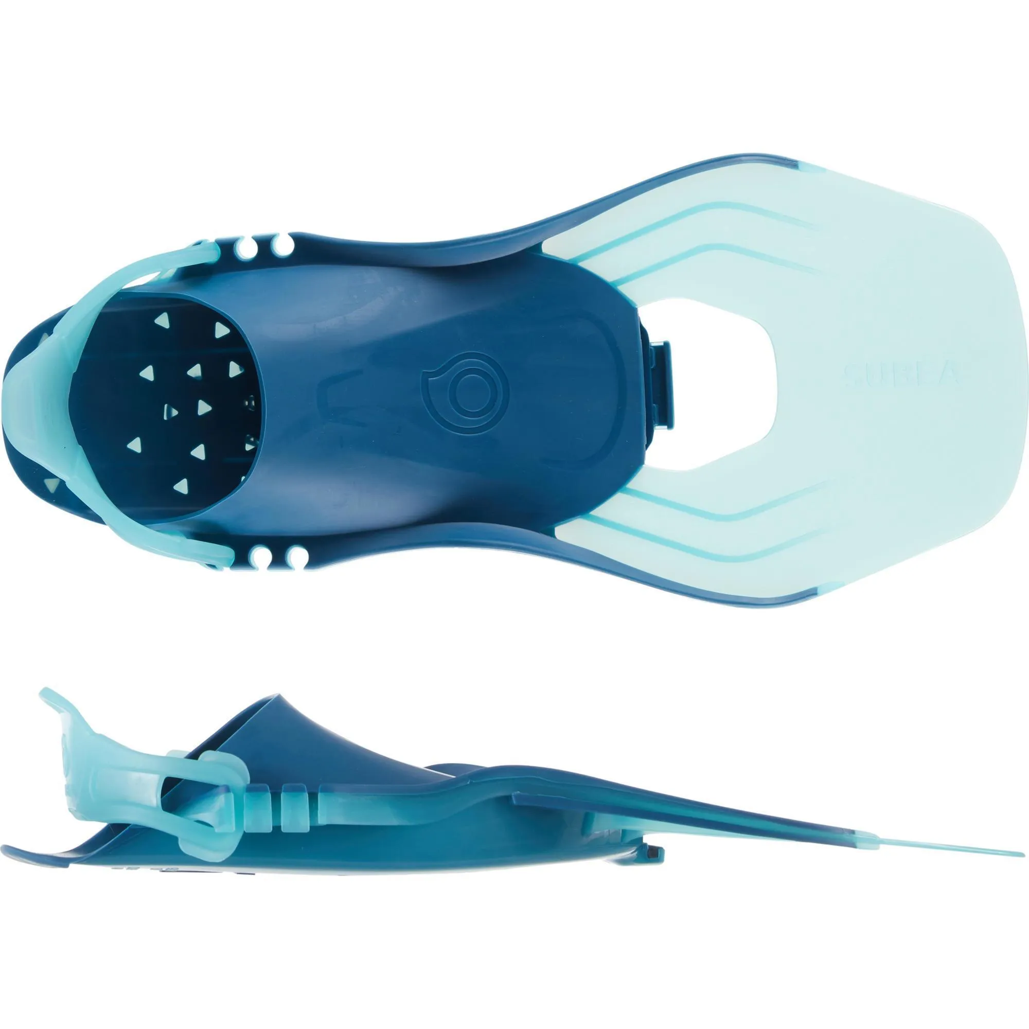 Adjustable snorkeling fins for children blue 100 Subea
