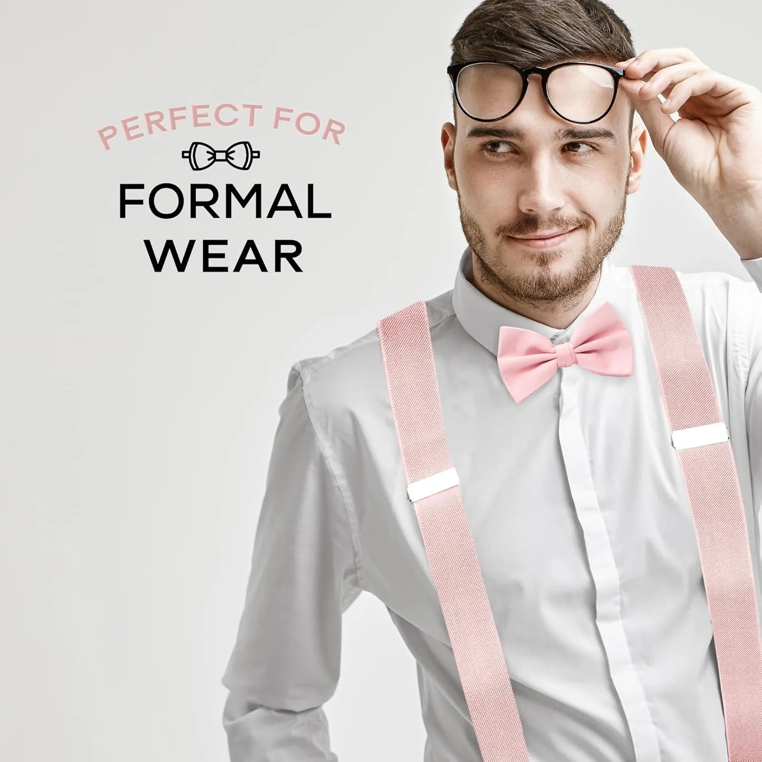 Bow Tie and Suspenders for Men, Adjustable Derby Wedding Gatsby Costume Mens Bow Ties and Suspenders Bowtie Bretelles for Men