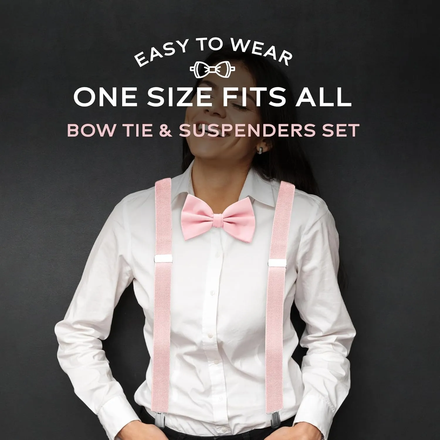 Bow Tie and Suspenders for Men, Adjustable Derby Wedding Gatsby Costume Mens Bow Ties and Suspenders Bowtie Bretelles for Men