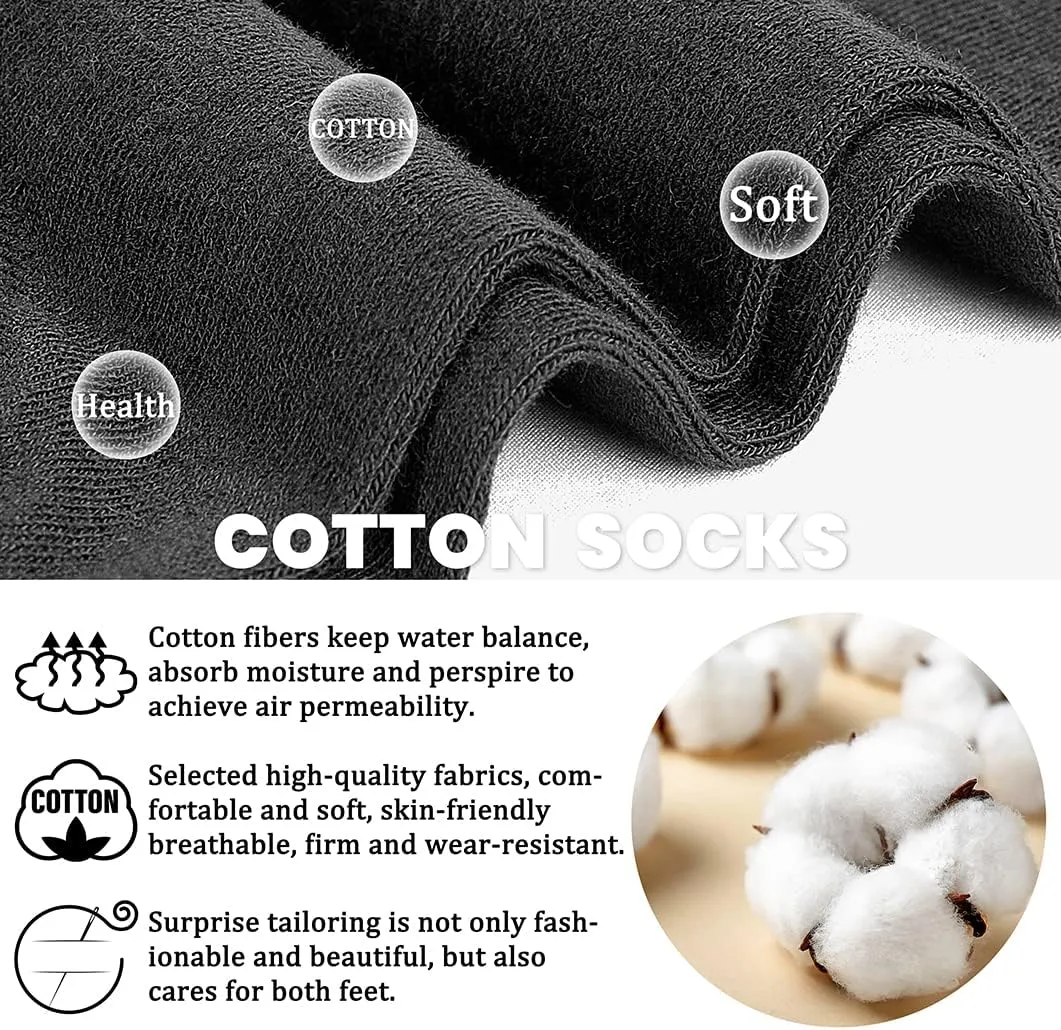 CHARKING 8 Pairs Ankle Socks for Women - Non Slip Cotton No Show Low Cut Casual Socks