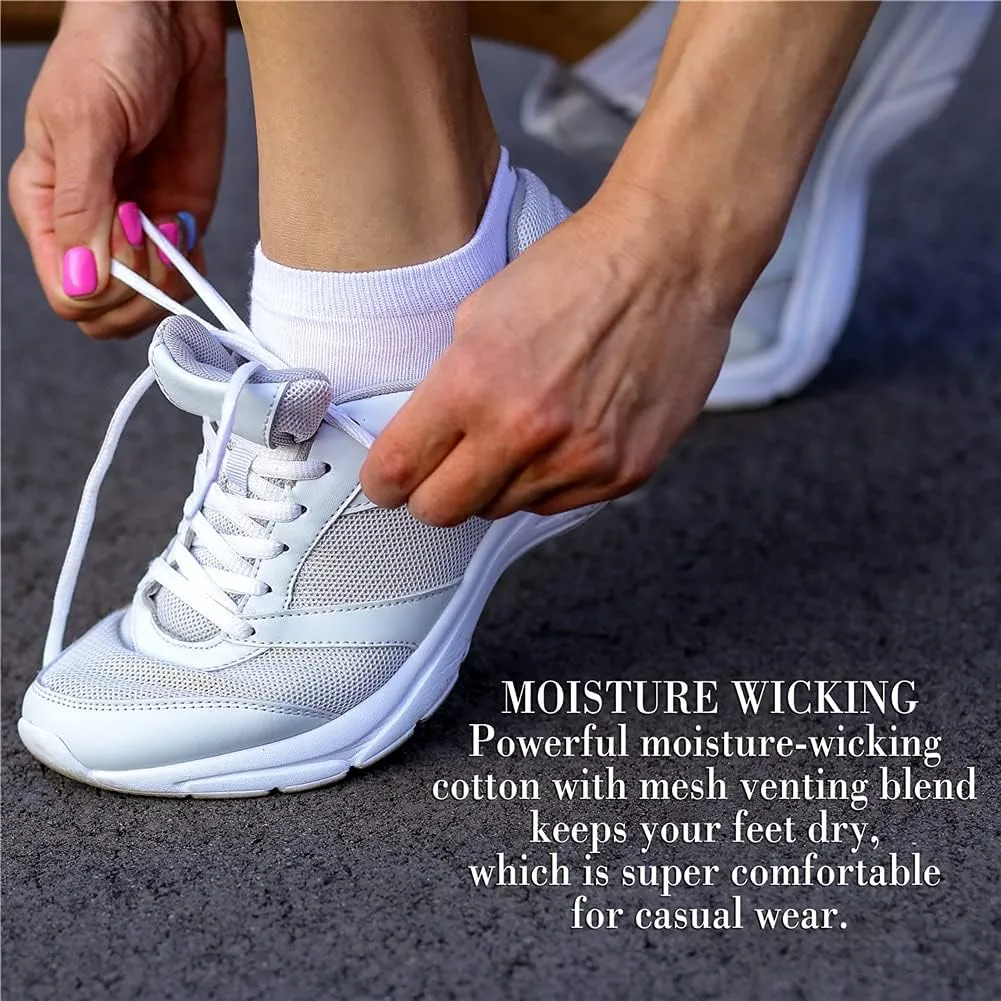 CHARKING 8 Pairs Ankle Socks for Women - Non Slip Cotton No Show Low Cut Casual Socks