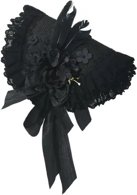 COSDREAMER Girls Women Victorian Tea Party Sun Hat Bows Flowers Straw Hats