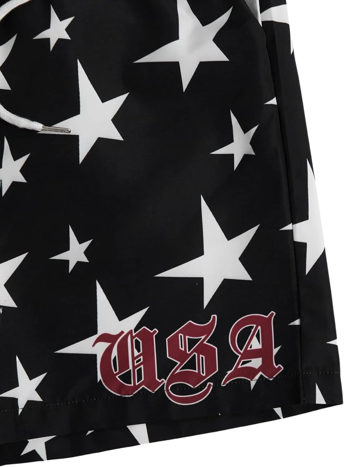 COZYEASE Men's Letter Graphic Print Drawstring Waist Shorts Casual Tie Front Track Athletic Gym Shorts