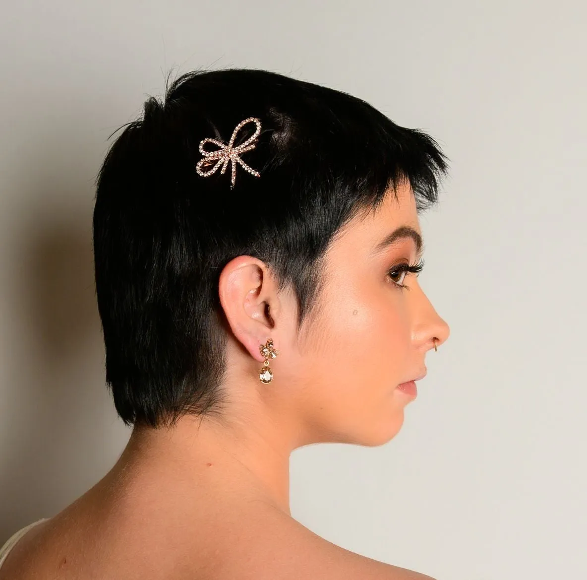 Crystal Bow Hairpin