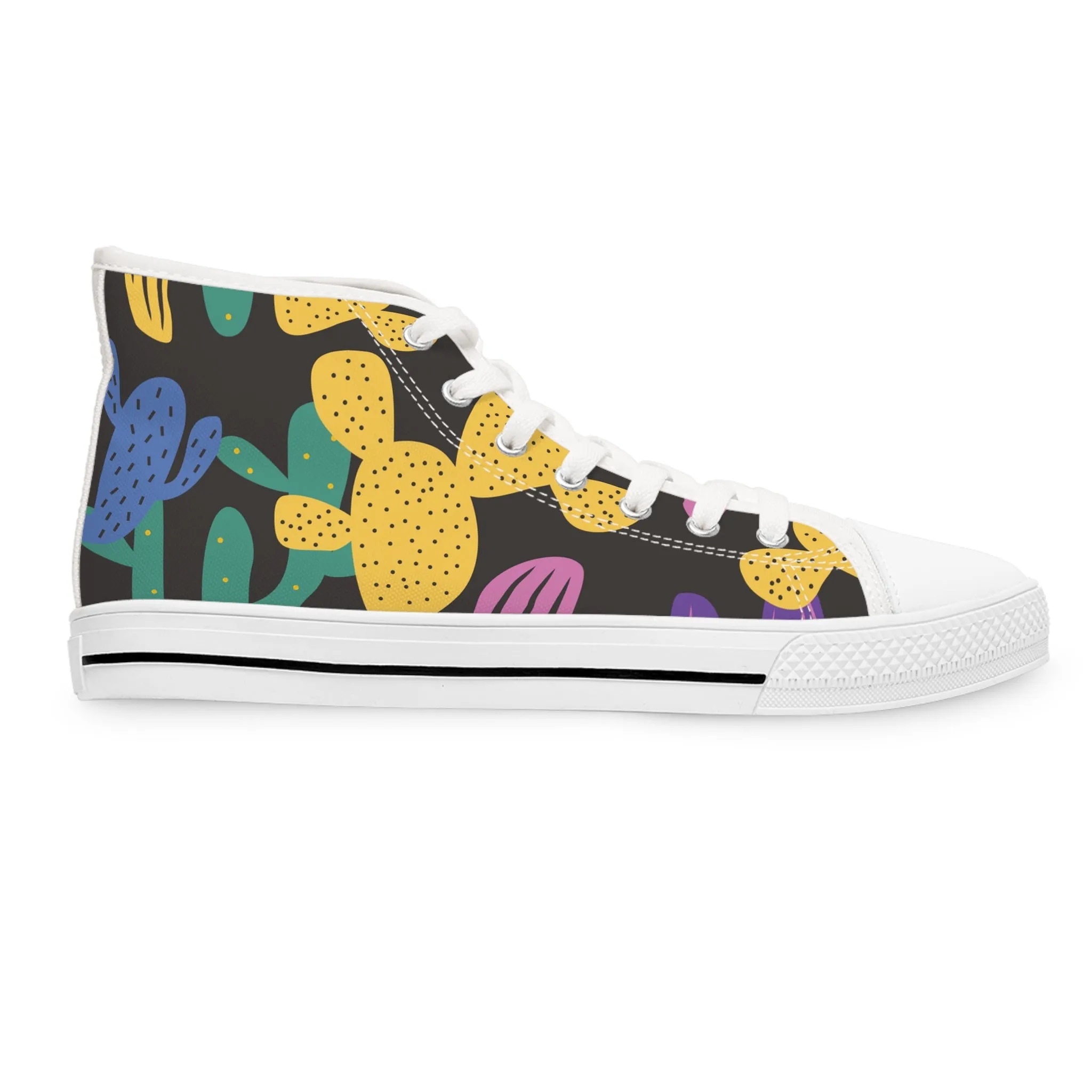 Cute Cactus Plants Women's High Top Sneakers