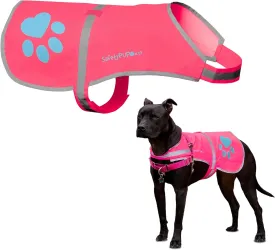Dog Reflective Vest  Multiple Color Options with Hi-Vis Fluorescent Visibility Helping to Safeguard Your Pet On/Off Leash in Urban & Rural Areas.