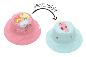 FlapJackKids Kids UPF50  Sun Hat - Mermaid/Seahorse