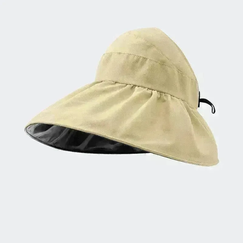 Foldable Fisherman Hat Summer Empty Top Sun Protection Hat UV Protection Upf50  Sun Visor Full-face Sunhat For Women