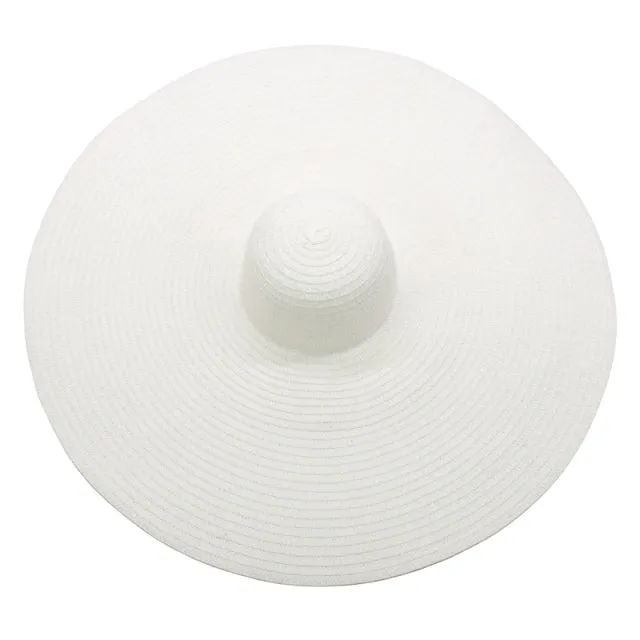 foldable women oversized hat 70cm diameter large beach hat