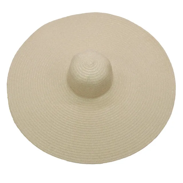 foldable women oversized hat 70cm diameter large beach hat