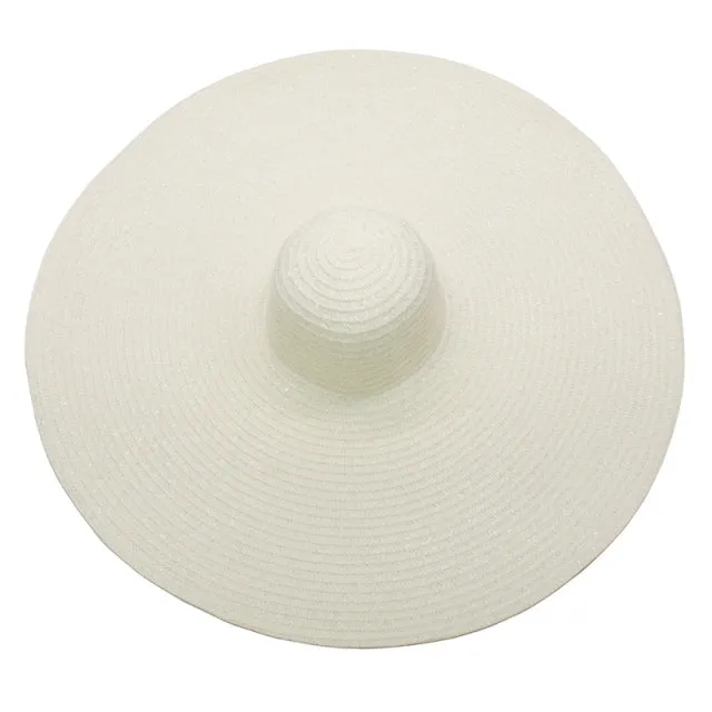 foldable women oversized hat 70cm diameter large beach hat