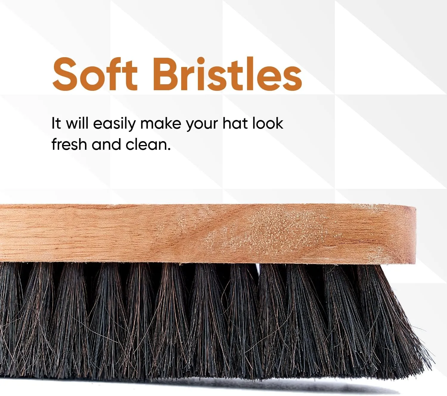 Hat Brush Horsehair Felt Hat Cleaner, Horse Hair Brush for Baseball Cap, Cowboy Hats, Shoes, and Clothes Brush, Soft Bristles Wooden Cleaning Brush, Durable Dust and Lint Remover - Superio