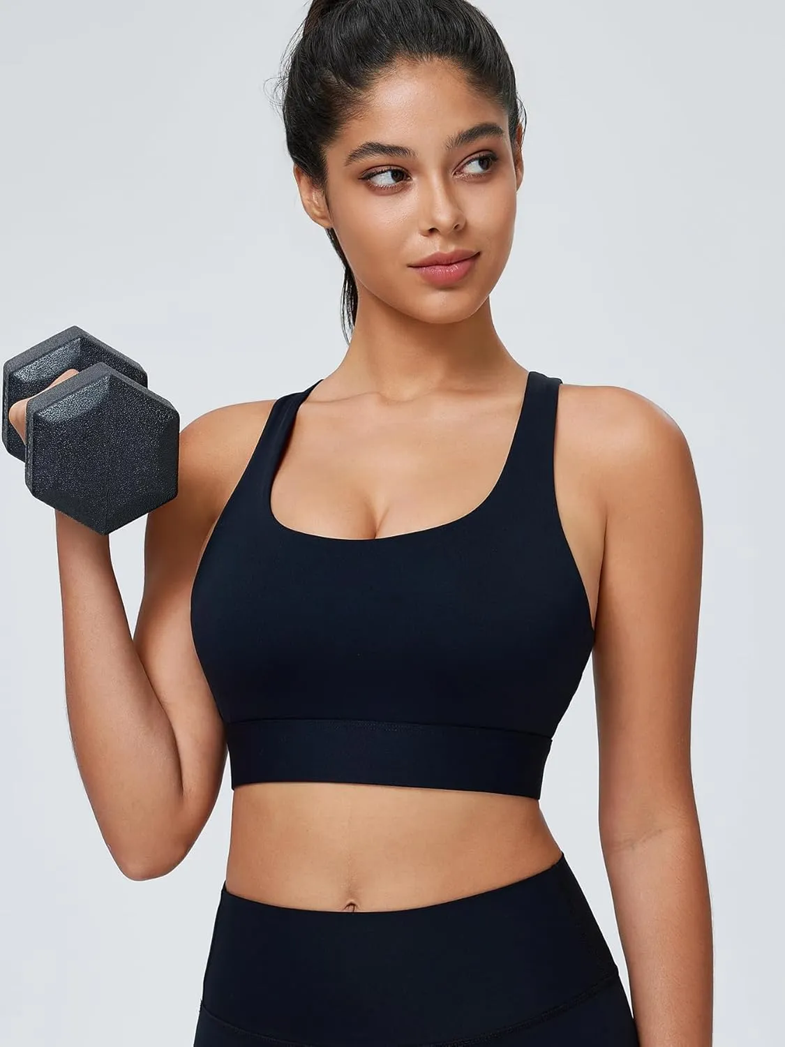 High Impact Sports Bra for Women High Support Molded Cups Strappy Womens Sports Bra for Workout,Training and Running