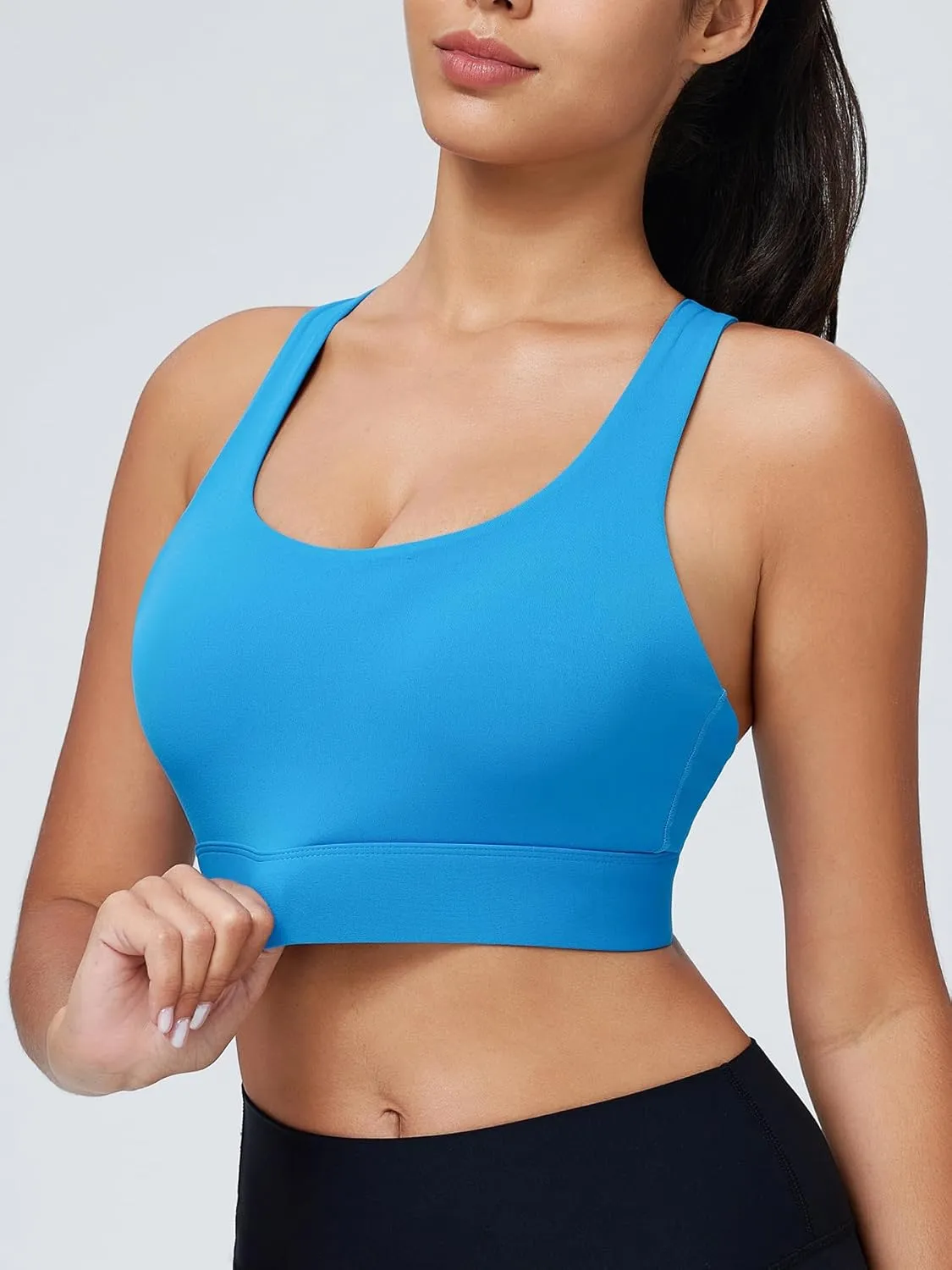 High Impact Sports Bra for Women High Support Molded Cups Strappy Womens Sports Bra for Workout,Training and Running