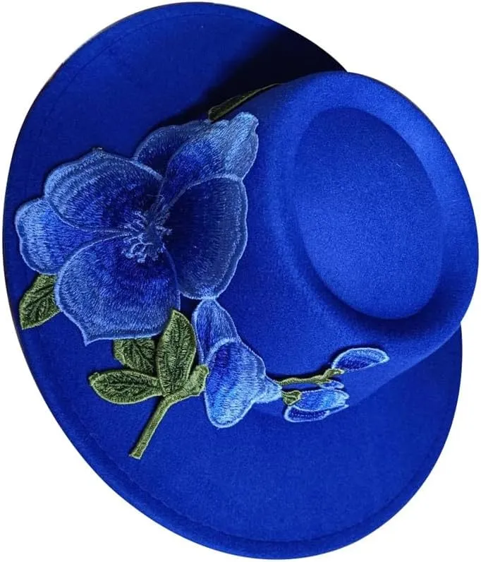 JNKIHAPOT Women's Fedora Hat Embroidered Women's Jazz Hat Fedora Hat Sombrero Hat