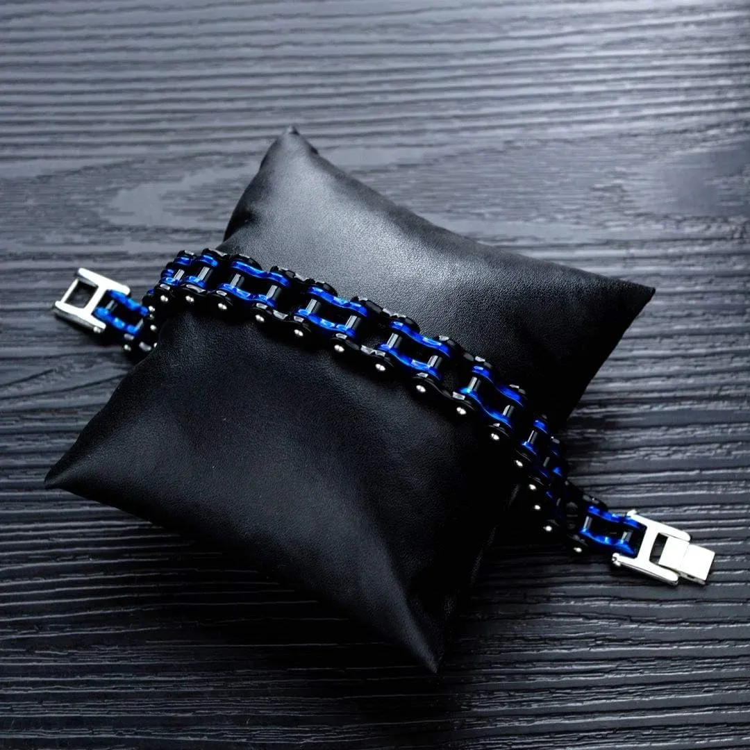 jonline24h Mens Womens Stainless Steel Motorcycle Biker Chain Heavy Bracelet Rock Link Wristband