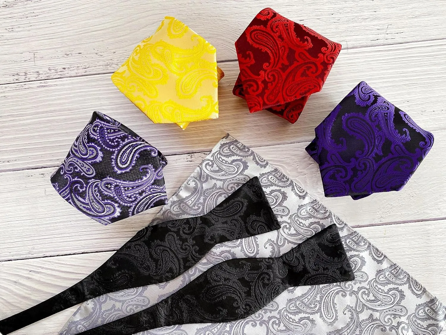 KissTies Mens Self-Tied Bow Tie Paisley Bowties For Men