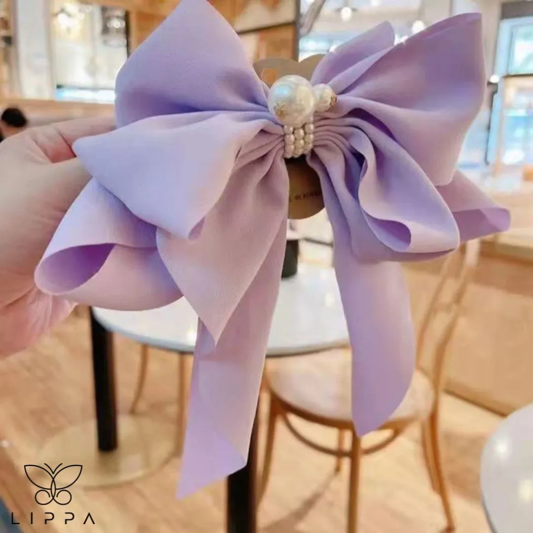 Large Ribbon Bow Hair Pin