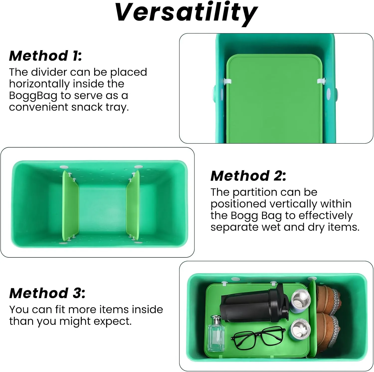 LBF 2Pcs Divider Compatible with Bogg Bag Accessories Organizer XL Inserts Beach Bag Accessories