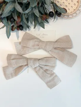 Linen Big Bow / French Clip / Single Item