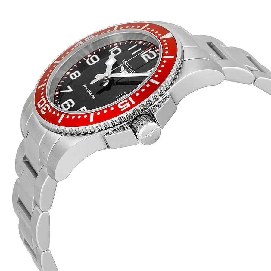 Longines HydroConquest Black Dial Stainless Steel Bracelet Men's Watch L36894596 L3.689.4.59.6