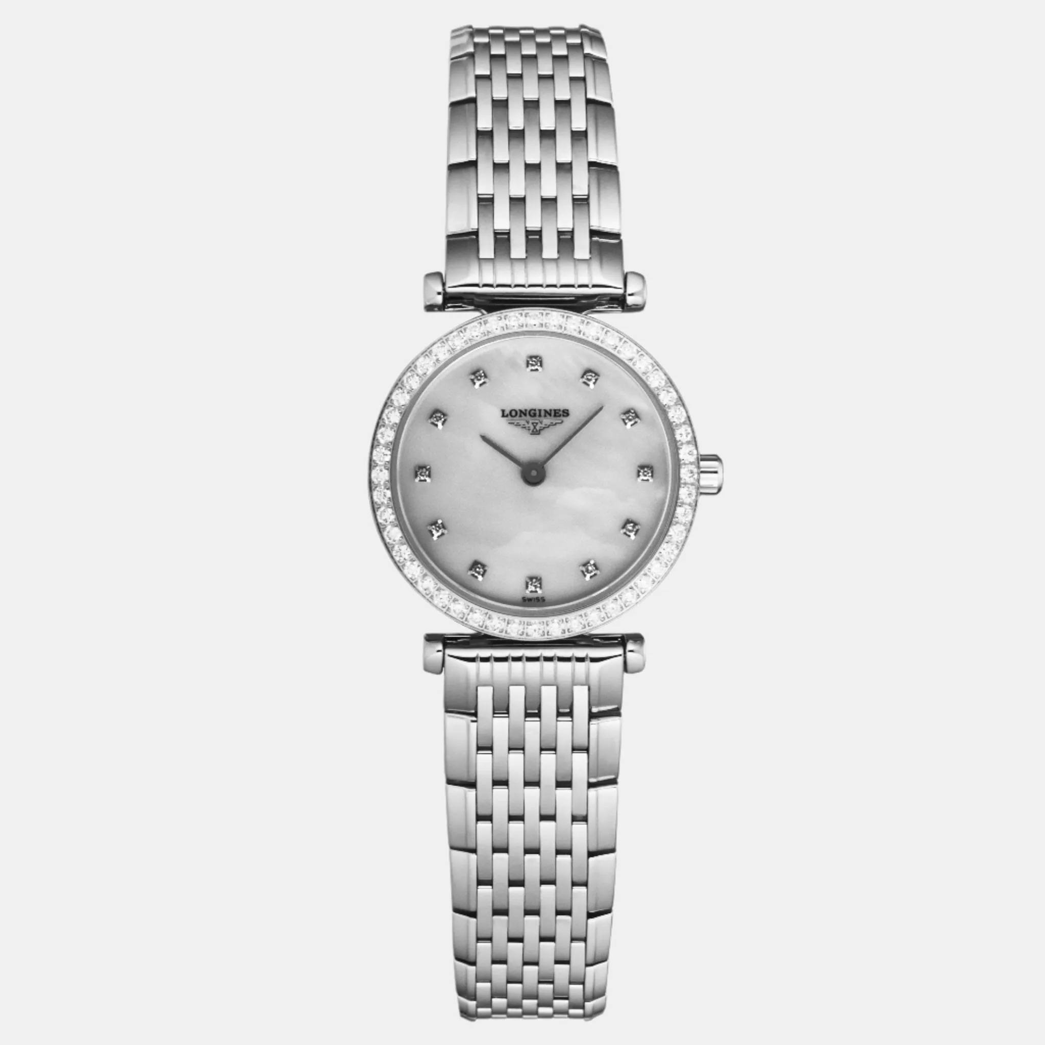 Longines La Grande Diamond White Mother-of-Pearl Dial Quartz Ladies Watch L4.241.0.80.6