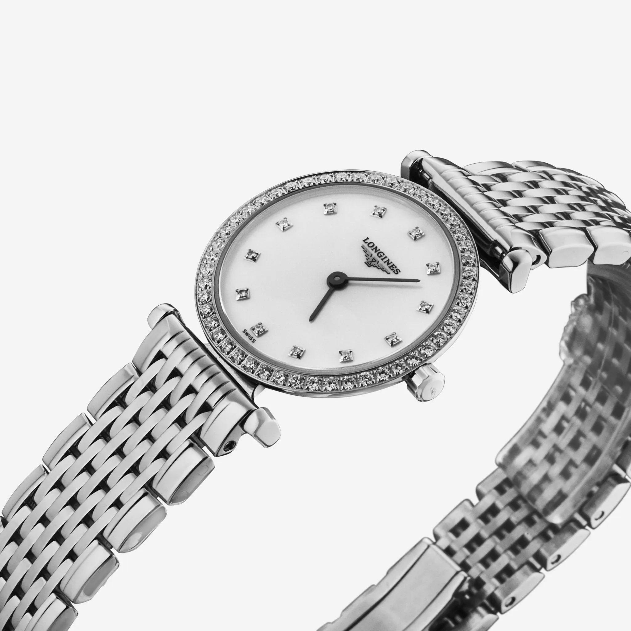 Longines La Grande Diamond White Mother-of-Pearl Dial Quartz Ladies Watch L4.241.0.80.6