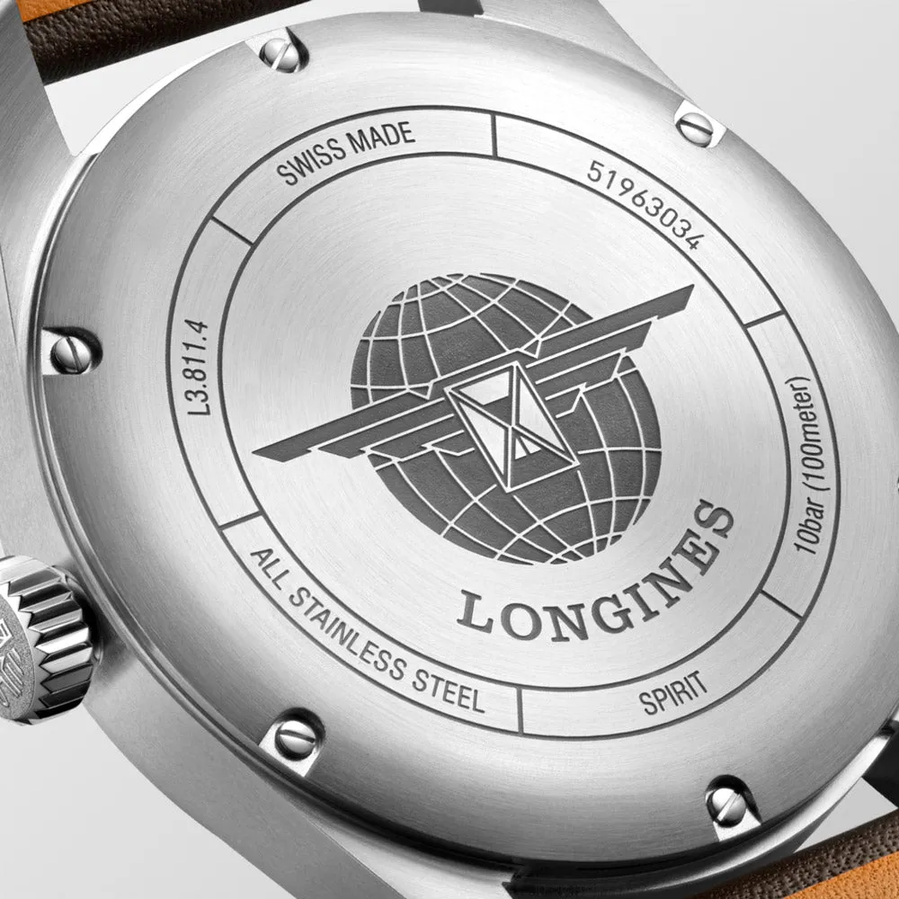 Longines Spirit 42mm Black Dial Automatic Gents Watch L3.811.4.53.0