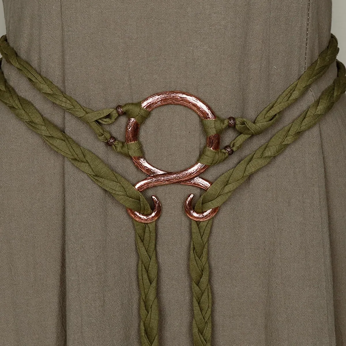 L'VOW Viking Troll Cross Belt Women Medieval Extra Long Rope Belt for Norse Witch Shaman Pagan Ren Faire Accessory
