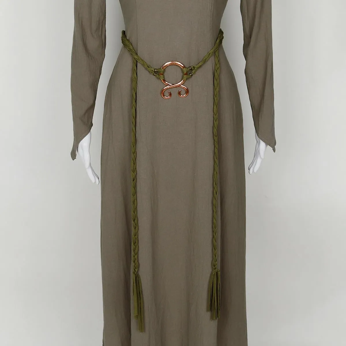 L'VOW Viking Troll Cross Belt Women Medieval Extra Long Rope Belt for Norse Witch Shaman Pagan Ren Faire Accessory