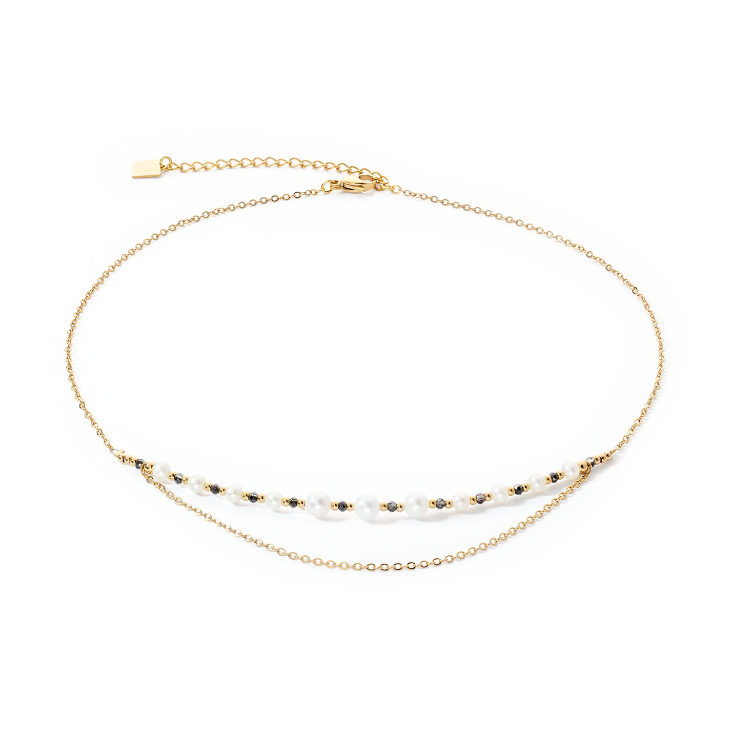 Necklace Modern Princess freshwater pearls gold