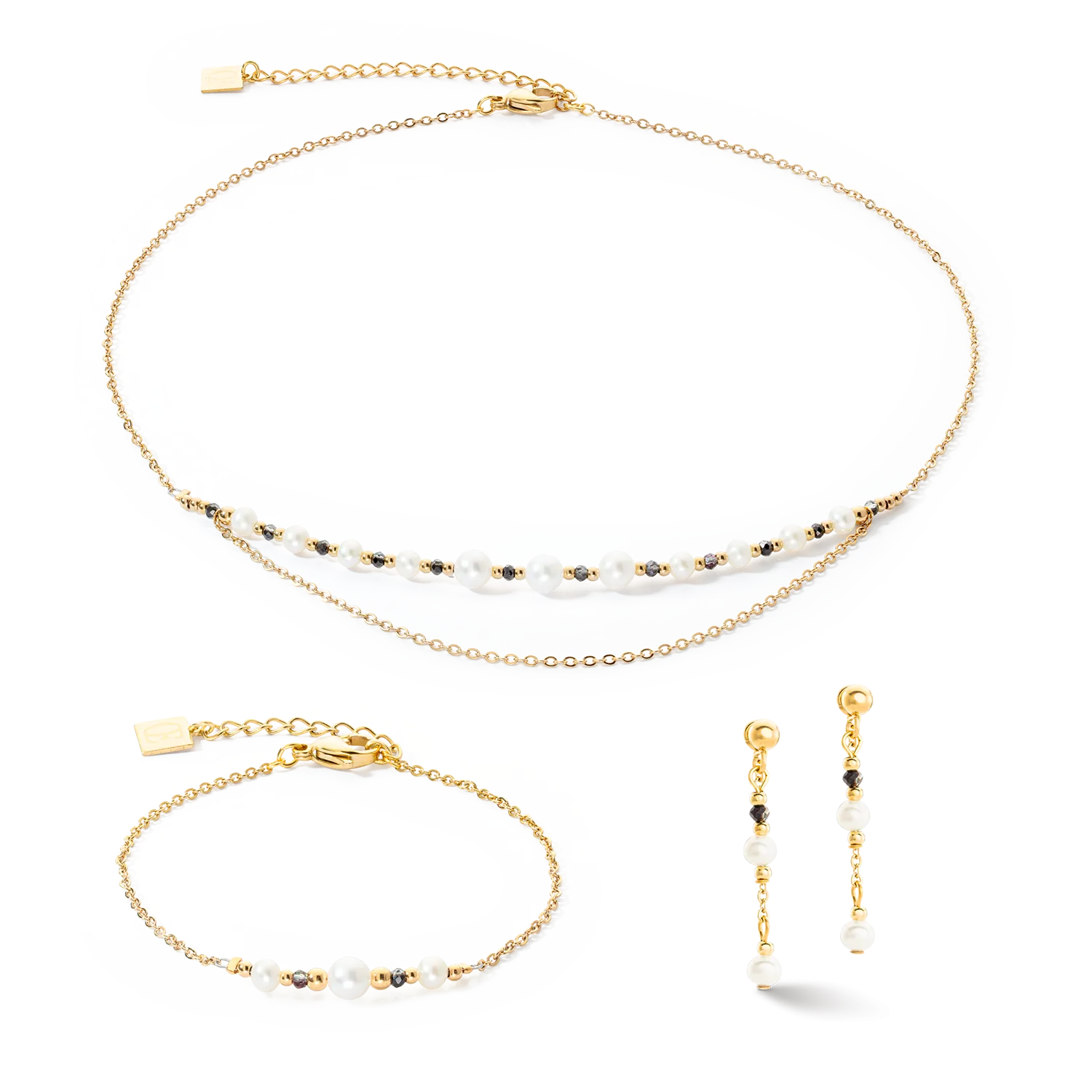 Necklace Modern Princess freshwater pearls gold