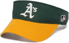 OC Sports Oakland Athletics A's MLB Two Tone Golf Sun Visor Hat Cap Adult Men's Adjustable