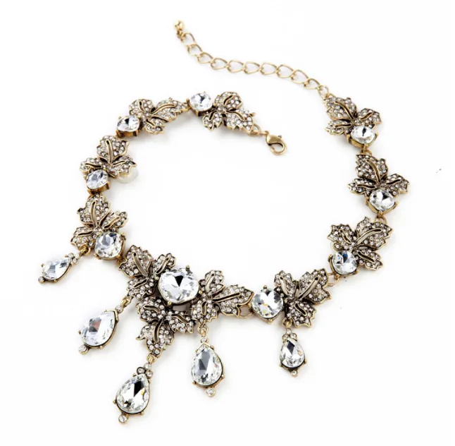 Pave Crystals Statement Necklace