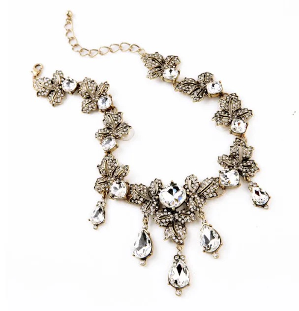 Pave Crystals Statement Necklace