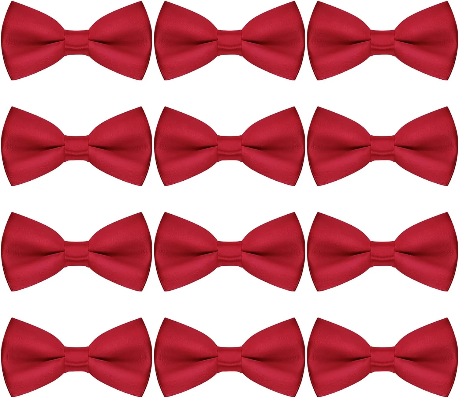 Pre-tied Kids Bow Tie Classic Solid Color Satin Bow Tie Adjustable Neck Bowtie for Kids Wedding Party