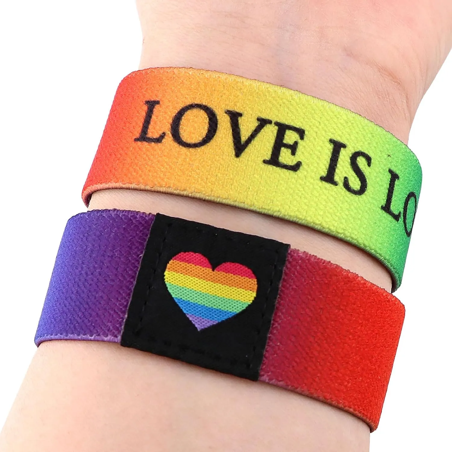Pride Bracelet for Men Women LGBT Rainbow Bracelets Wristband Stretch Elastic LGBTQ Band Pride Month Parade Party Decorations Gay Lesbian Stuff Outfits Accessories