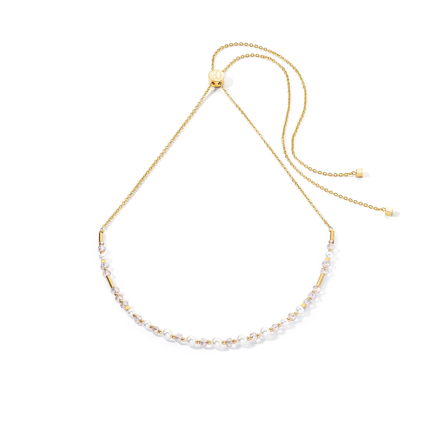 Princess Pearls Chain necklace gold-white